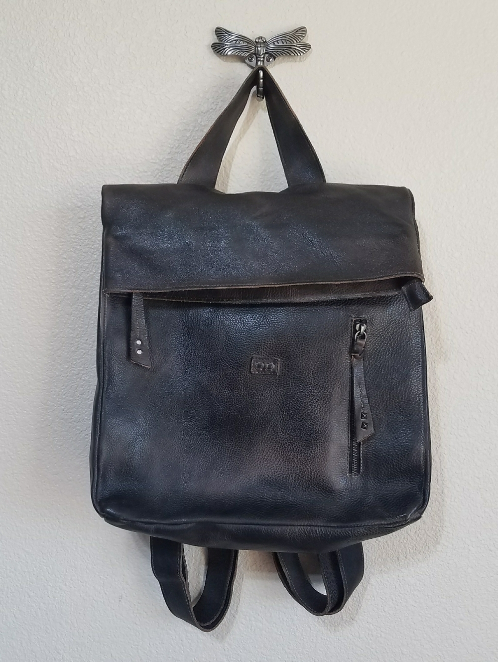 Bed Stu Howie Leather Backpack in Dark Brown